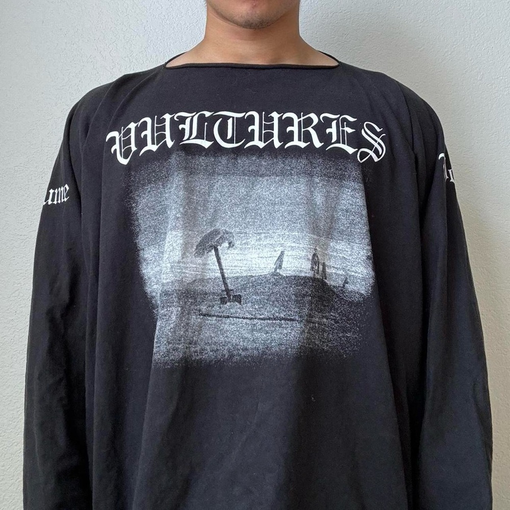 Kanye West Vultures Volume 1 Black Graphics Heavyweight Long Sleeve Shirt